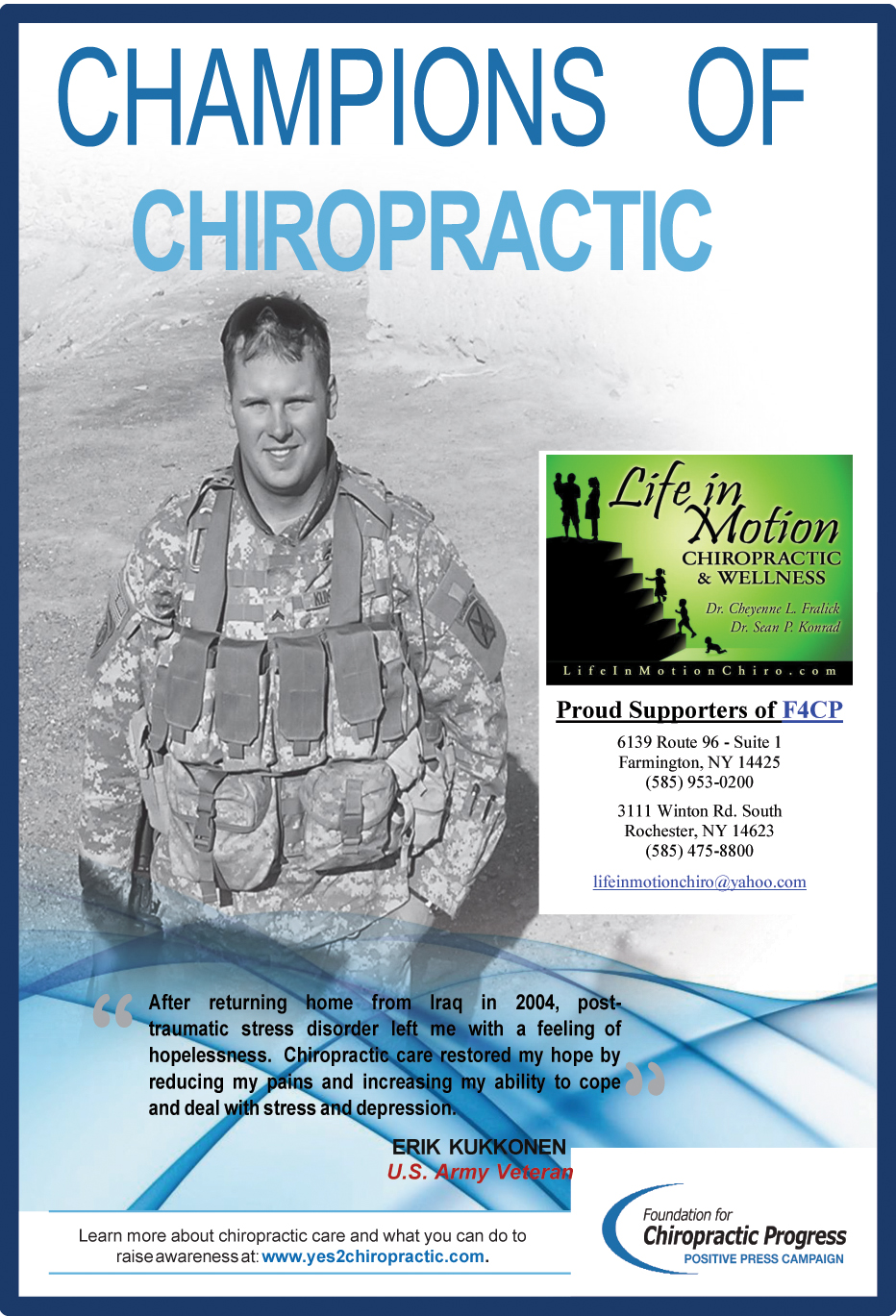 Champion of Chiropractic Erik Kukkonen